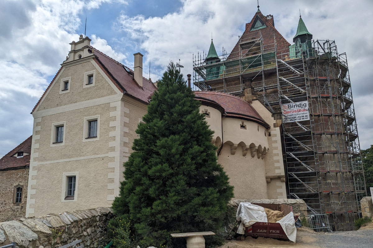 Das renovierte Wasserhaus von Schloss Kuckuckstein (Renovierungsstand, Juni 2024).
